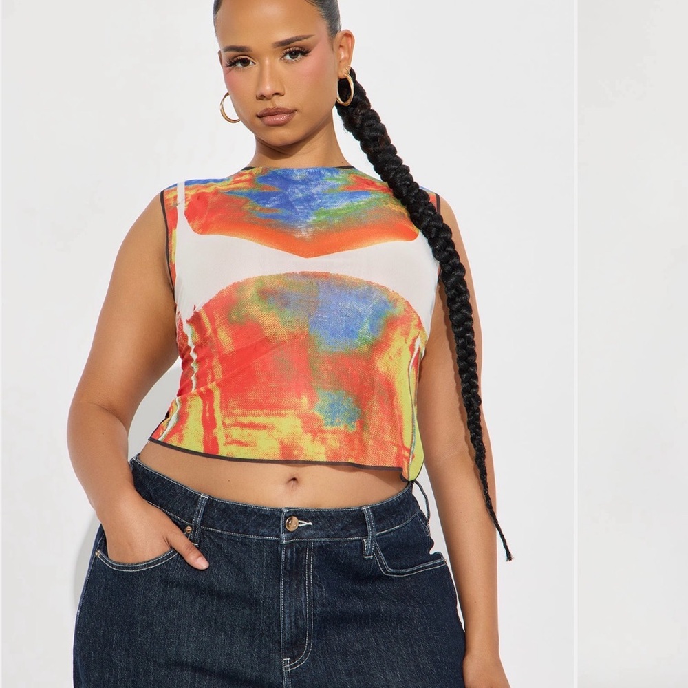 Heatwave mesh tank top